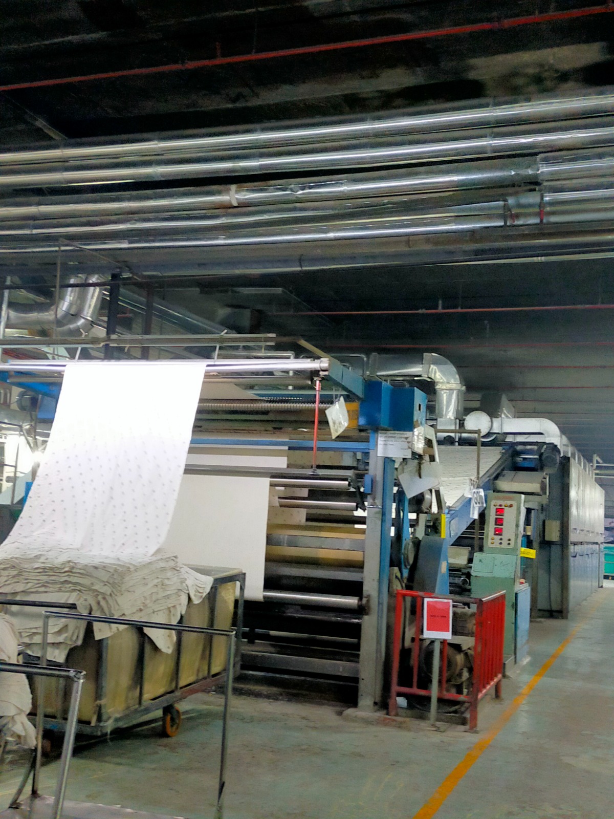 Printed fabric on the finishing line