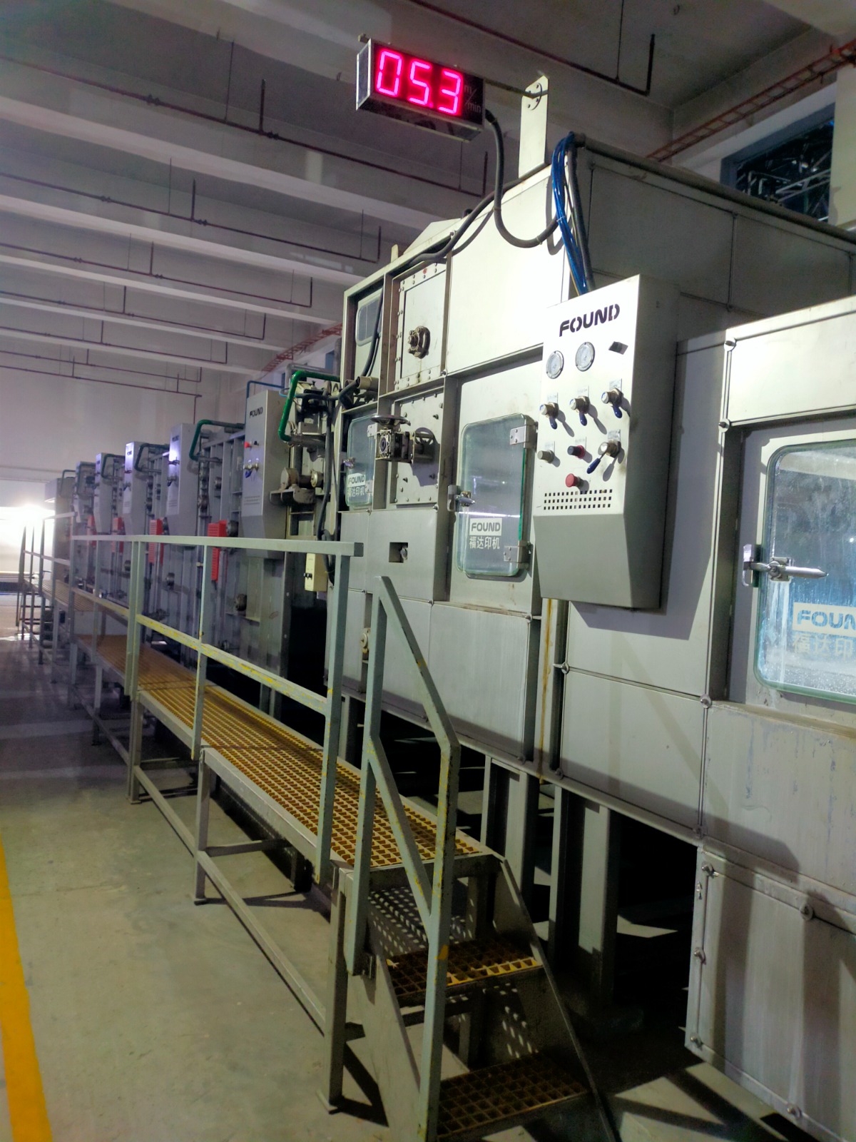 Production line on the mill floor